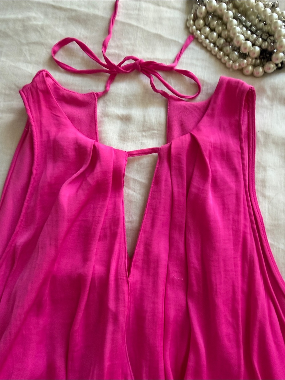 Jennifer Lopez Sleeveless Hot Pink Maxi Dress, size XL. NWOT perfect cute belt. - Picture 12 of 12